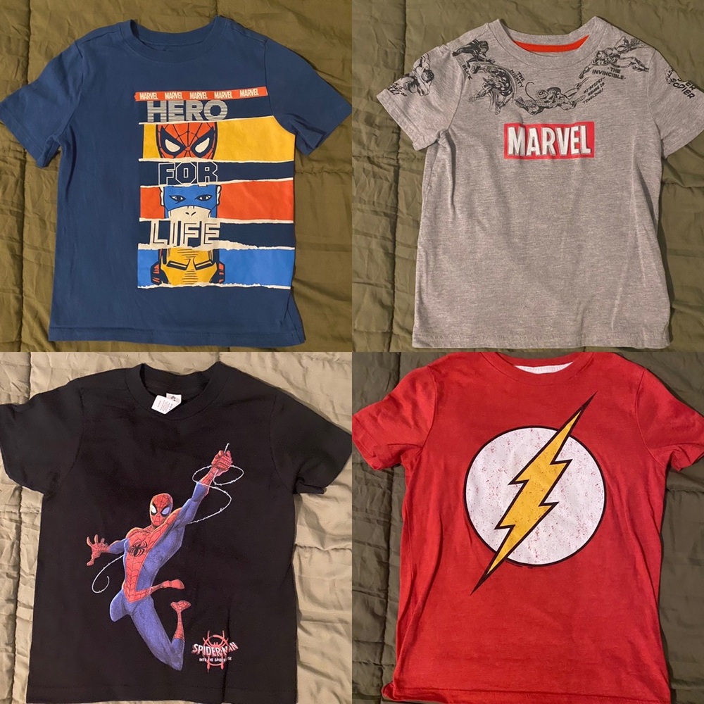Boys 5/6 Superhero Tee Shirt Bundle